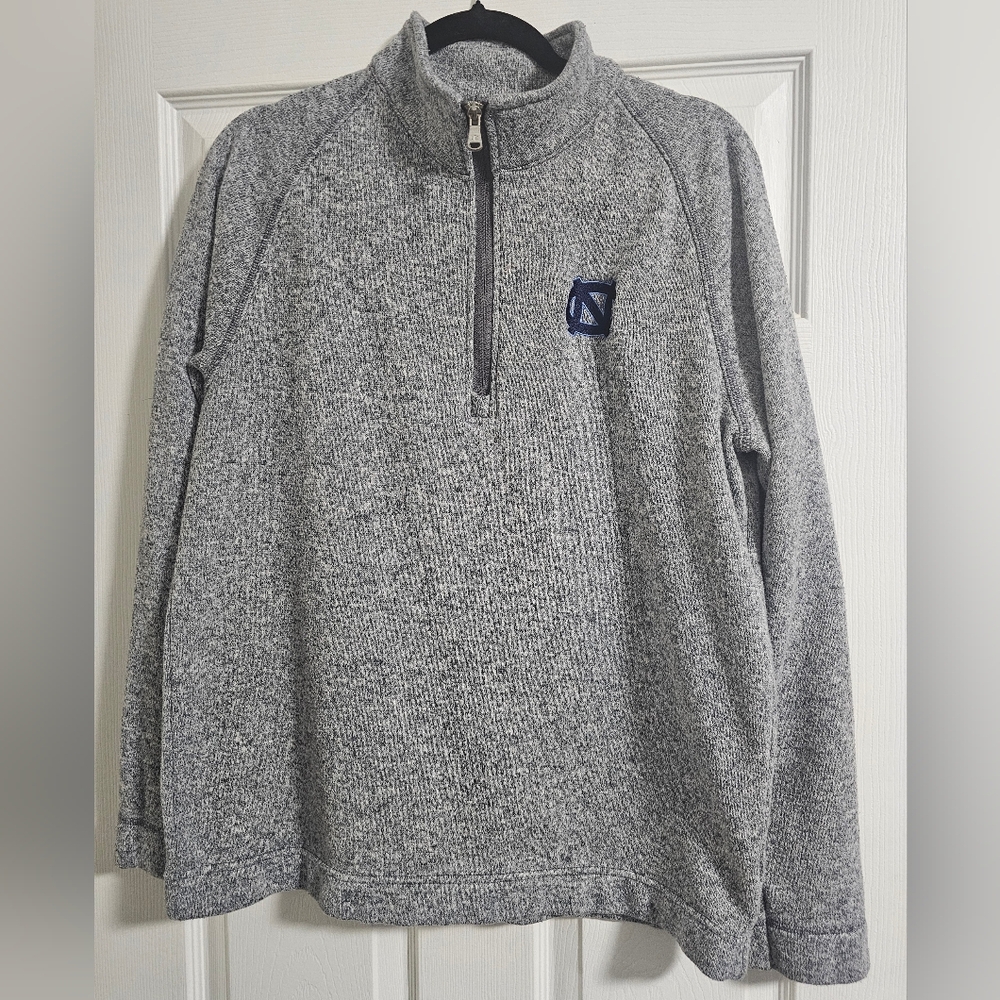 Men's Medium Gray Champion NC Quarter-Zip Sweater